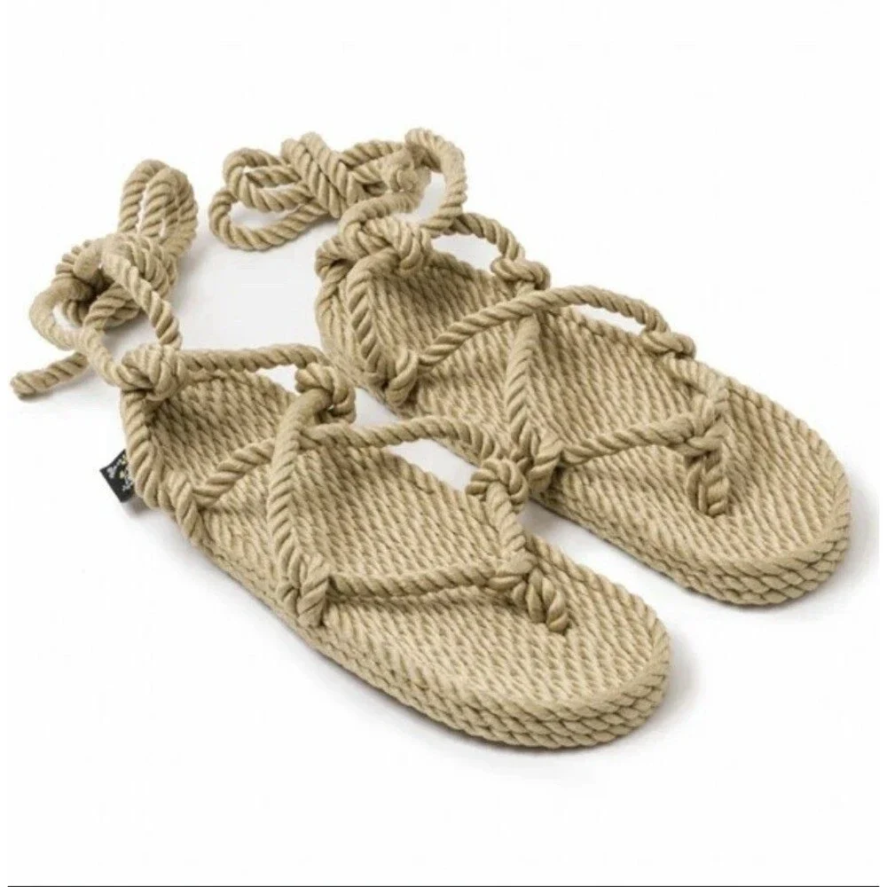 NWT Nomadic State Of Mind Romano Rope Sandals. Camel. Size 36/6. Boho. Hippie.